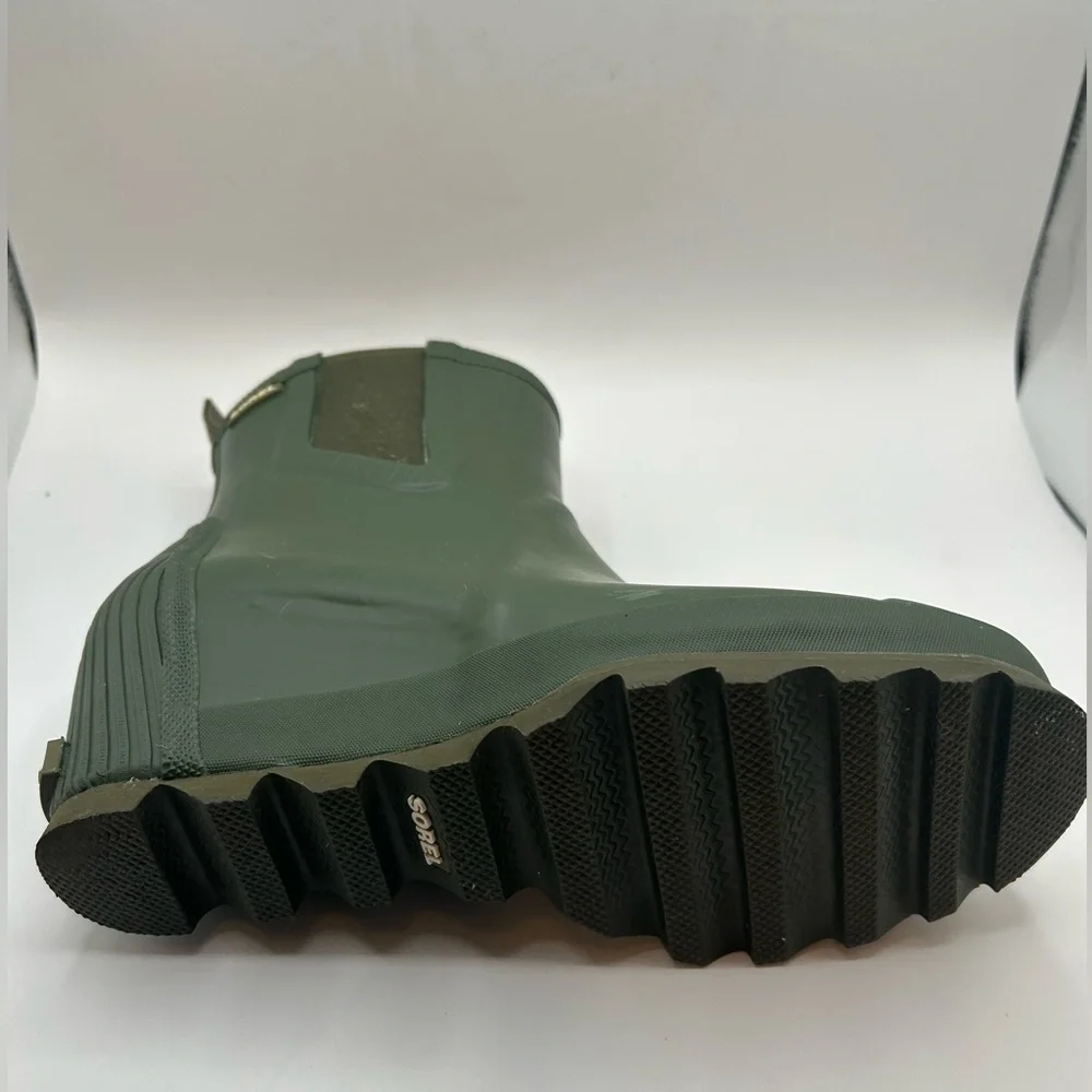 Sorel Joan Of Arctic Rain Wedge Rain Boots Chelsea Waterproof Green Rubber 11 - Picture 15 of 15